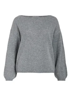 Vila Sweter "Viluka" w kolorze szarym - Swetry damskie - miniaturka - grafika 1