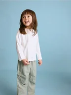 Bluzki dla niemowląt - Reserved - Bawełniana koszulka z guzikami - złamana biel - miniaturka - grafika 1