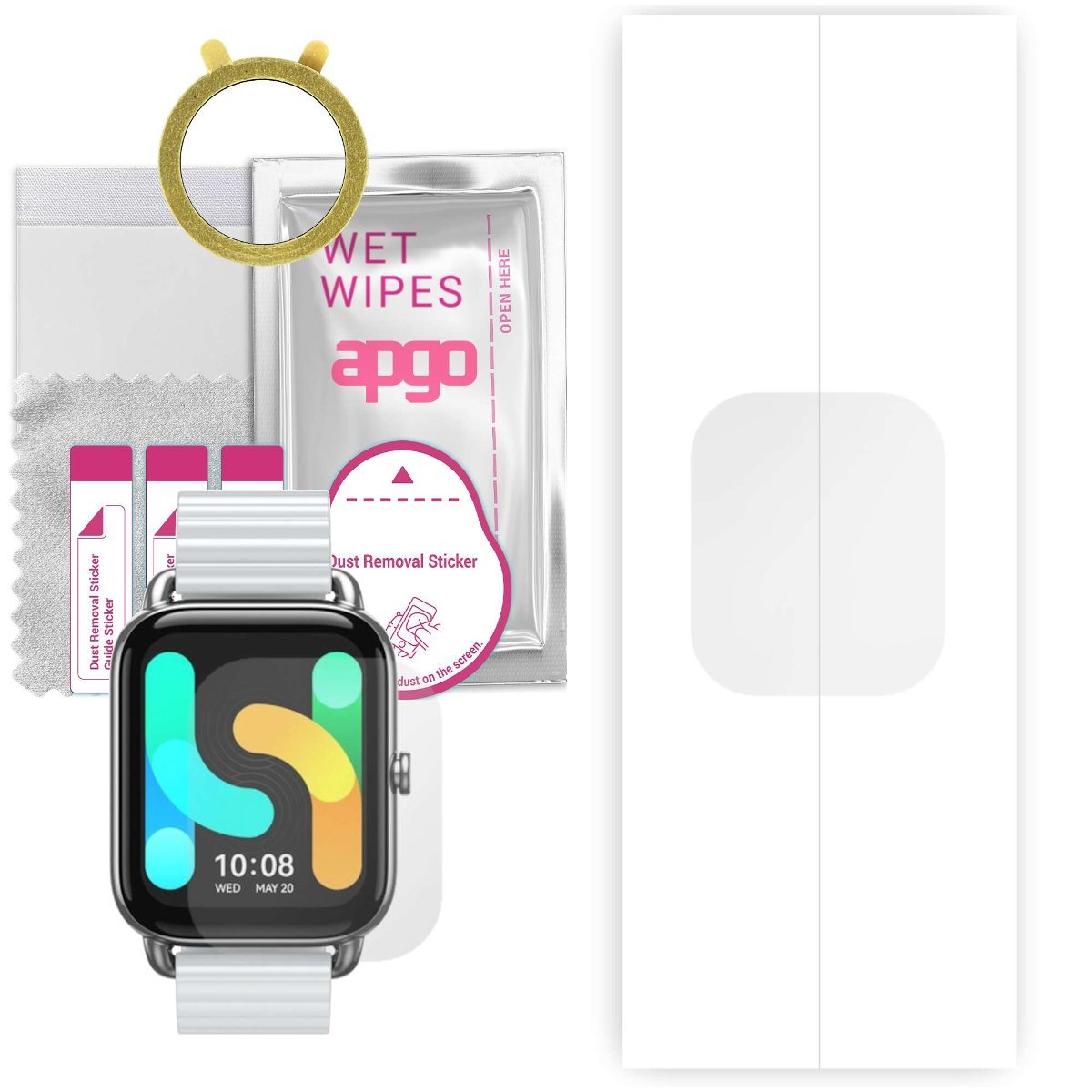 1x Folia hydrożelowa do Haylou RS4 Plus - apgo Smartwatch Hydrogel Protection Ochrona na ekran smartwatcha