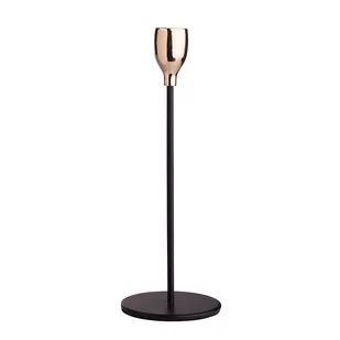 Altom Design Świecznik Metal. Czarno-Złoty 22,5 Cm - Świeczniki - miniaturka - grafika 1