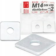 Śruby i nakrętki - Podkładka kwadratowa M14 stalowa ocynk ocynkowana DIN 436 40x40x4mm 2szt. - miniaturka - grafika 1