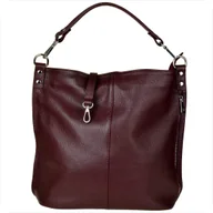 Torebki damskie - Torebka skórzana XL ciemne bordo - miniaturka - grafika 1