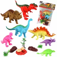 Figurki dla dzieci - ZESTAW DINOZAURY DINOZAUR FIGURKI T-REX DUŻE 15SZT - miniaturka - grafika 1