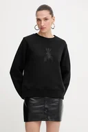 Bluzy damskie - Patrizia Pepe bluza bawełniana damska kolor czarny z aplikacją 8M1746 J079S - miniaturka - grafika 1