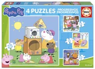 Puzzle - Puzzle 4w1 Świnka Peppa 113786 Educa - puzzle - miniaturka - grafika 1