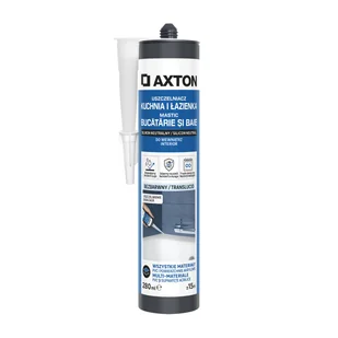 Silikon sanitarny Kuchnia i Łazienka neutralny bezbarwny 280 ml Axton - Silikony - miniaturka - grafika 1