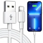 Kable USB - KABEL LIGHTNING ŁADOWARKA DO IPHONE QUICK CHARGE SZYBKIE ŁADOWANIE 1M USB B - miniaturka - grafika 1