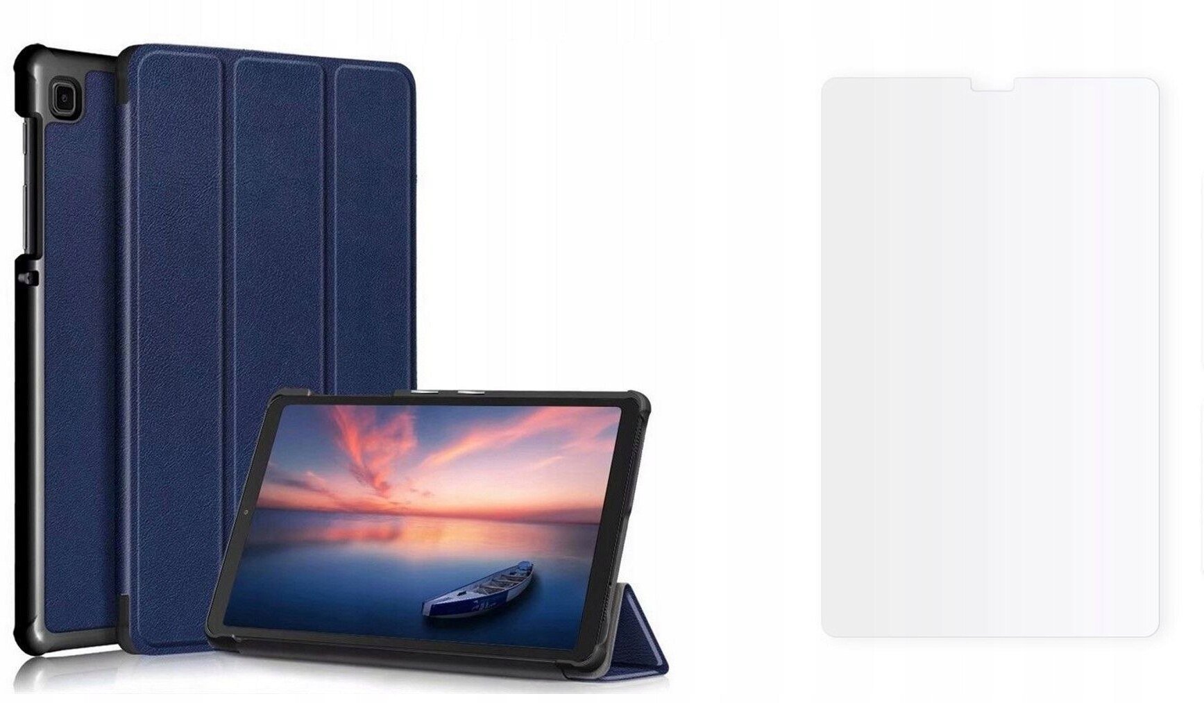 Etui na tablet Pokrowiec Navy + Szkło do Galaxy Tab A7 Lite 8.7