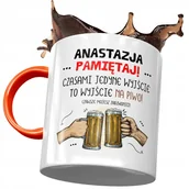 Kubki - Kubek Pomarańczowy Dla Anastazji Any Na Prezent z Nadrukiem ze Zdjęciem+ Opakowanie na prezent (wzór 01) - miniaturka - grafika 1