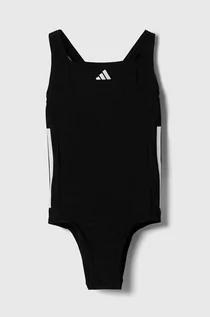Stroje kąpielowe dla dziewczynek - adidas Performance jednoczęściowy strój kąpielowy dziecięcy kolor czarny - grafika 1