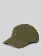 Czapki męskie - Czapka sztruksowa z daszkiem i wyhaftowanym logo - miniaturka - grafika 1