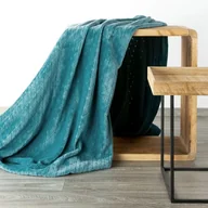 Koce - Euro Firany Koc Flanelowy Design Cindy4 Turkusowy 200x220 1212078 - miniaturka - grafika 1