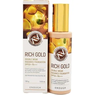 Enough, Podkład do twarzy, Rich Gold Double Wear Radiance Foundation 100g SPF50+,  23 ciemny beż, 100ml - Podkłady do twarzy - miniaturka - grafika 1