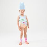 Stroje kąpielowe dla dziewczynek - Regatta Dziecięcy Strój Kąpielowy Jednoczęściowy Peppa Splash Niebieski, Rozmiar: 86 cm - miniaturka - grafika 1