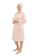 Bielizna nocna - KOSZULA NOCNA DAMSKA 3XL DŁUGI RĘKAW BAWEŁNIANA LUŹNA ROZPINANA Z KORONKĄ 1 - miniaturka - grafika 1