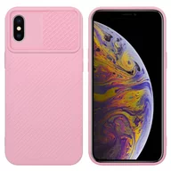 Etui i futerały do telefonów - Pokrowiec Do Apple iPhone XS MAX Etui w Bonbon róża Obudowa Case Cover Ochrona kamery Cadorabo - miniaturka - grafika 1