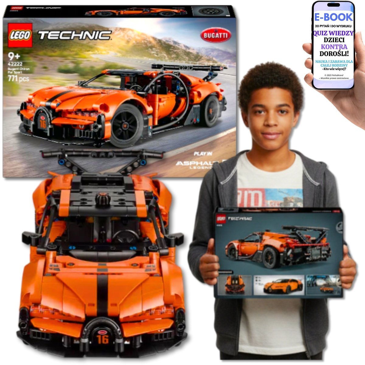 LEGO TECHNIC PREZENT AUTO supersamochód BUGATTI • Lego Prezent Dla Dziecka Syna Wnuka + EBOOK-2