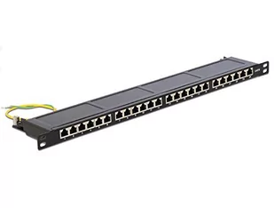 Delock 19 Patchpanel 24P Cat 6 0.5 HE black - Kable miedziane - miniaturka - grafika 1