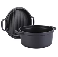 Garnki - Maestro Garnek z Patelnią Grillową 4.5L 26cm MR-4126 MR-4126 - miniaturka - grafika 1