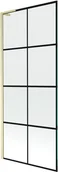 Parawany nawannowe - Mexen Next L parawan nawannowy 1-skrzydłowy 80 x 150 cm, czarny wzór, złoty szczotkowany - 895-080-000-03-77-55 - miniaturka - grafika 1