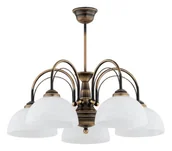 Lampy sufitowe - Opal żyrandol 5xE27 patyna O3395 W5 PAT - miniaturka - grafika 1