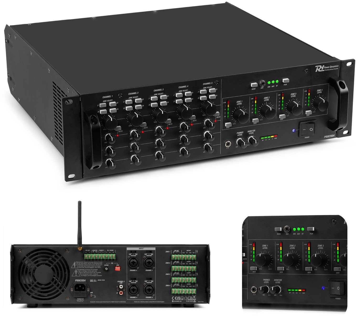Power Dynamics Wzmacniacz 4-strefowy matrycowy 4x 200W PAM2004 one size