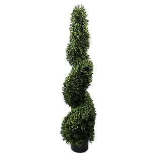 Leaf Chronione sztuczne drzewo topiary, 120 cm UV Bukszpan Twist - Sztuczne drzewka - miniaturka - grafika 1