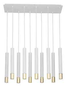 Sigma Sopel Grand lampa wisząca 10-punktowa biała/złota 33392 - Lampy sufitowe - miniaturka - grafika 1