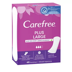 CAREFREE Plus Large Aloe wkładki higieniczne 46szt - Akcesoria obuwnicze - miniaturka - grafika 2