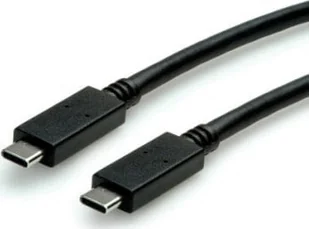 Kabel USB Roline USB-C - USB-C 0.5 m Czarny 11.44.9052 - Kable USB - miniaturka - grafika 1