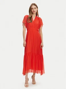 Haveone Sukienka letnia AFF-N006 Pomarańczowy Loose Fit - Sukienki - miniaturka - grafika 1