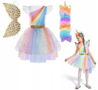 Stroje karnawałowe - Strój Jednorożec Unicorn Pony Skrzydła Róg 7-8 L - miniaturka - grafika 1
