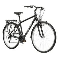 Rowery - Rower trekkingowy KROSS Explorer 2.0 M21 28 cali męski Czarno-srebrny - miniaturka - grafika 1