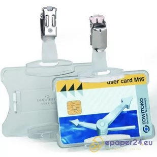 HOLDER DO KARTY DURABLE CZARNY (25), TRANSPARENTNY - Identyfikatory - miniaturka - grafika 1