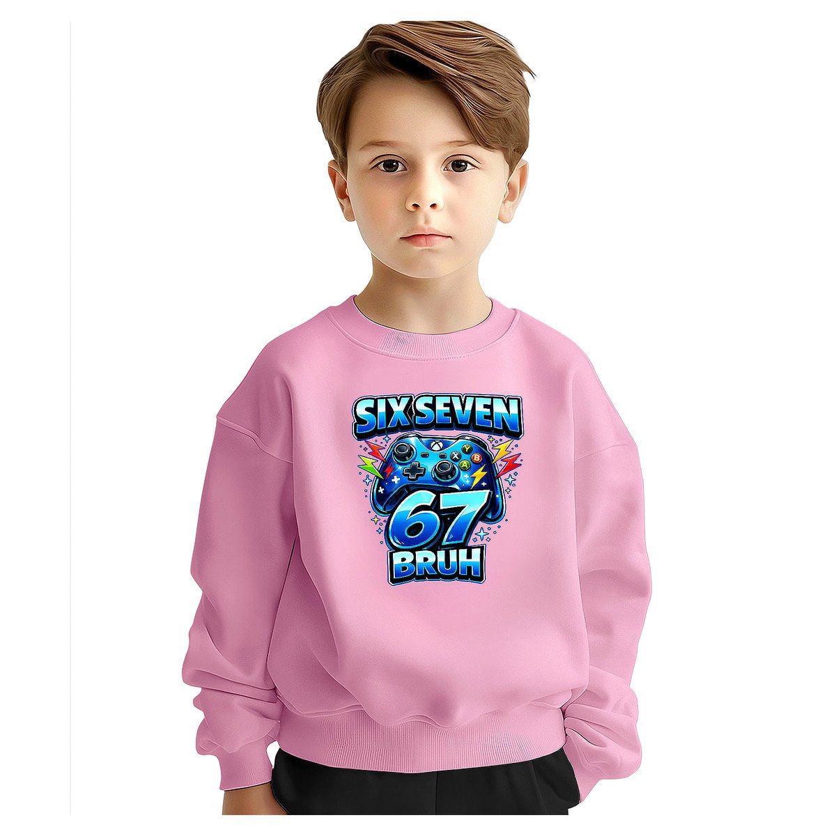 BLUZA DZIECIĘCA 67 SIX SEVEN VIRAL GAMER BRUH 134-140 DLA CHŁOPCA