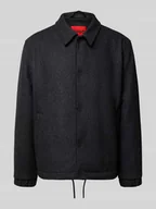 Płaszcze męskie - Krótki płaszcz o kroju regular fit z mieszanki żywej wełny model ‘BAKS’ - miniaturka - grafika 1