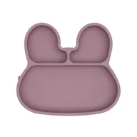 Miseczki i talerzyki dla dzieci - Silikonowy talerzyk z przyssawką Króliczek We Might Be Tiny - Dusty Rose - miniaturka - grafika 1