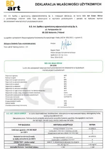 Lustro owalne w białej ramie 50x100 cm do łazienki salonu przedpokoju nowoczesne dekoracyjne - Lustra - miniaturka - grafika 1