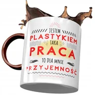 Kubki - Kubek Bordowy Dla Plastyka Jestem Plastykiem z Nadrukiem ze Zdjęciem+ Opakowanie na prezent (wzór 01) - miniaturka - grafika 1