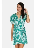 Sukienki - ASSUILI Sukienka w kolorze biało-turkusowym - miniaturka - grafika 1