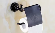 Stojaki i wieszaki na papier toaletowy - uchwyt papier toaletowy retro CECEA BRASS - czarny - miniaturka - grafika 1