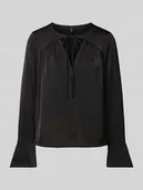 Bluzki damskie - Bluzka o kroju regular fit z rozkloszowanymi mankietami model ‘MARY’ - miniaturka - grafika 1