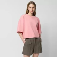 Koszulki sportowe damskie - Damski t-shirt basic Outhorn OTHWSS24TTSHF1485 - różowy - miniaturka - grafika 1