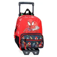 Plecaki - Marvel Go Spidey Plecak przedszkolny z wózkiem czerwony 23 x 28 x 10 cm poliester 6,44 l, czerwony plecak przedszkolny z wózkiem, Czerwona, Plecak macierzyński z wózkiem - miniaturka - grafika 1