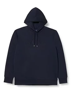 GANT Reg Tonal Shield męska bluza z kapturem, niebieski (Evening Blue), 4XL - Bluzy męskie - miniaturka - grafika 1