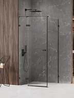 Kabiny prysznicowe - New Trendy Czarna kabina prysznicowa lewa 100x70 EXK-6861 Avexa Black XR - miniaturka - grafika 1