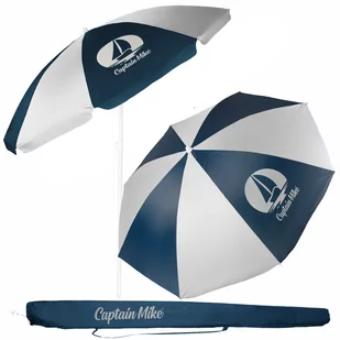 Parasol plażowy łamany z filtrem UPF50+ Captain Mike 160cm - Parasole ogrodowe - miniaturka - grafika 1