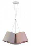 Lampy sufitowe - DUOLLA Lampa wisząca Rossa, 3-punktowa, szara/różowa - miniaturka - grafika 1