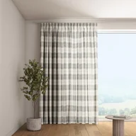 Zasłony - Zasłona na taśmie marszczącej 1 szt., krata szaro-biała, Edinburgh - miniaturka - grafika 1