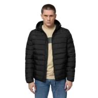 Kurtki i kamizelki sportowe męskie - Pit Bull Kurtka Zimowa Pikowana Z Kapturem Foothill Black - miniaturka - grafika 1